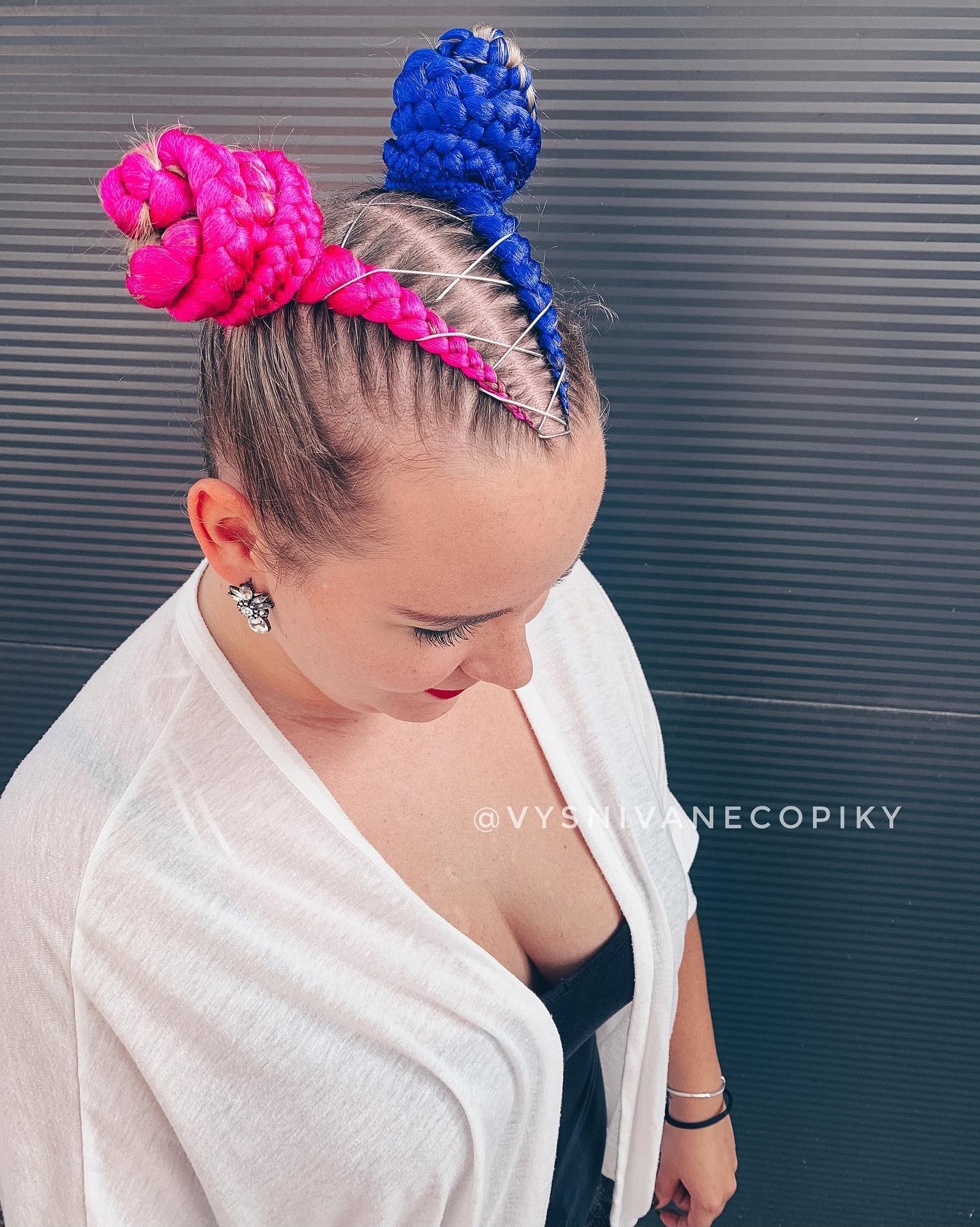 braidy do drdolu pink blue